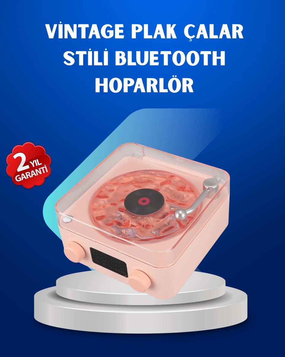 Retro Saatli Bluetooth Hoparlör – Gece Lambalı Kristal Ses Kalitesi Retro Saatli Bluetooth Hoparlör – Gece Lambalı Kristal Ses Kalitesi
