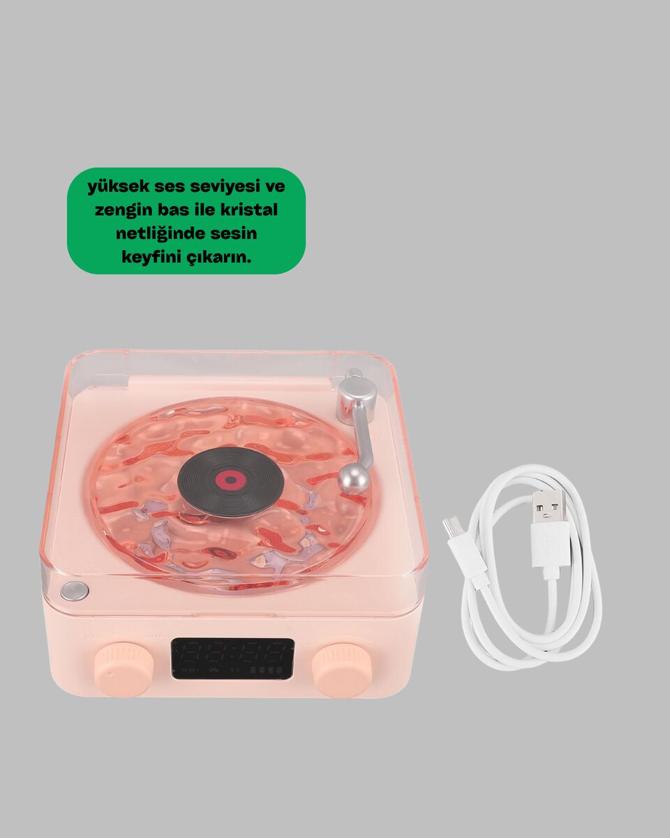 Retro Saatli Bluetooth Hoparlör – Gece Lambalı Kristal Ses Kalitesi Retro Saatli Bluetooth Hoparlör – Gece Lambalı Kristal Ses Kalitesi