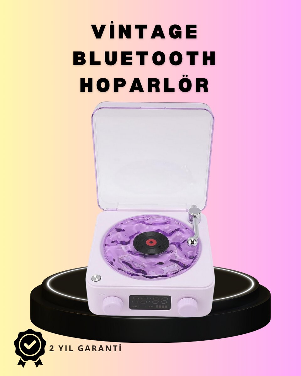 Bluetooth Retro Pikap Hoparlör – Projektörlü Gece Lambası Bluetooth Retro Pikap Hoparlör – Projektörlü Gece Lambası