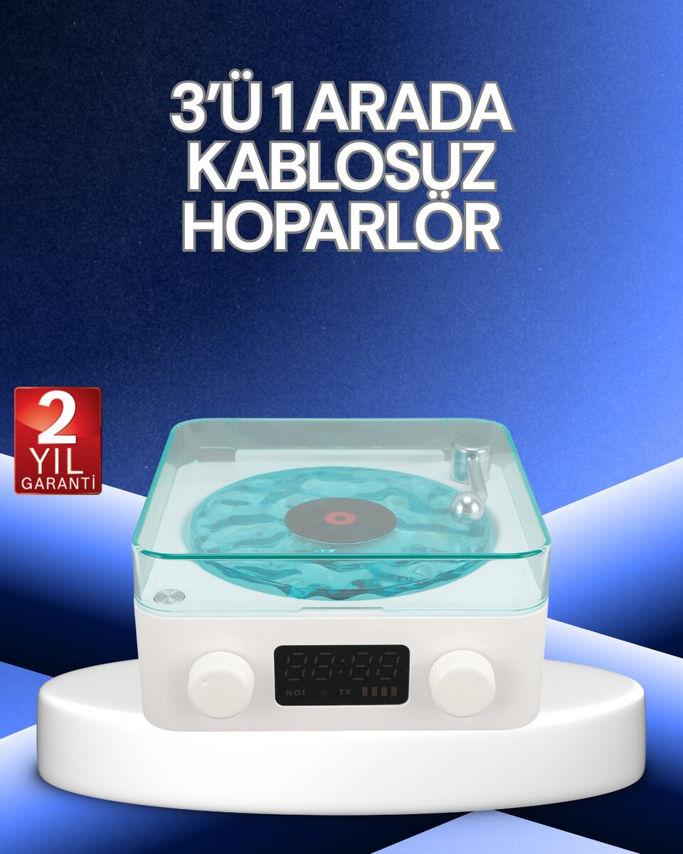 3-1 Kablosuz Bluetooth Hoparlör – Gece Lambalı, Saatli, Retro Tasarım 3-1 Kablosuz Bluetooth Hoparlör – Gece Lambalı, Saatli, Retro Tasarım