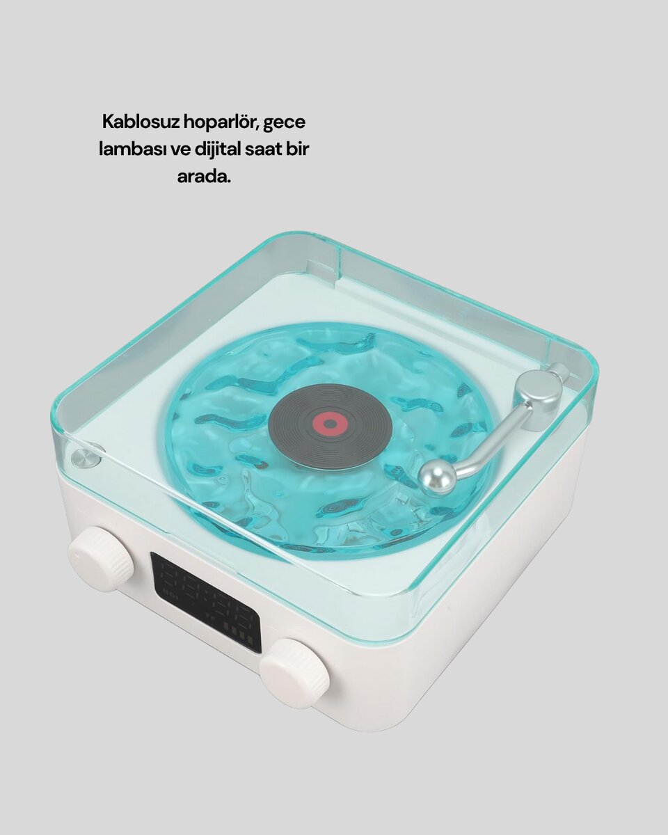 Retro Tasarımlı Gece Lambalı Bluetooth Hoparlör – Saat ve Pil Göstergeli Retro Tasarımlı Gece Lambalı Bluetooth Hoparlör – Saat ve Pil Göstergeli