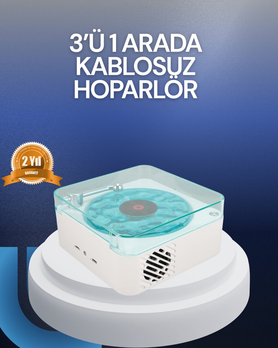 Bluetooth Hoparlör – 3-ü-1 Saatli Gece Lambası ve Vintage Tasarım Bluetooth Hoparlör – 3-ü-1 Saatli Gece Lambası ve Vintage Tasarım