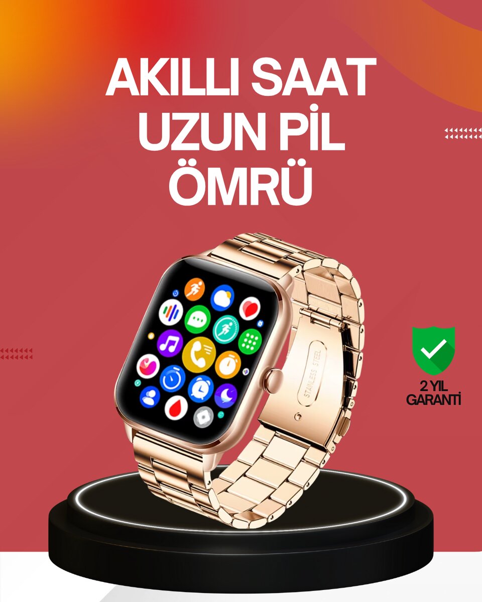 41 mm Kavisli Kasa Akıllı Saat IOS ve Android Uyumlu 41 mm Kavisli Kasa Akıllı Saat IOS ve Android Uyumlu