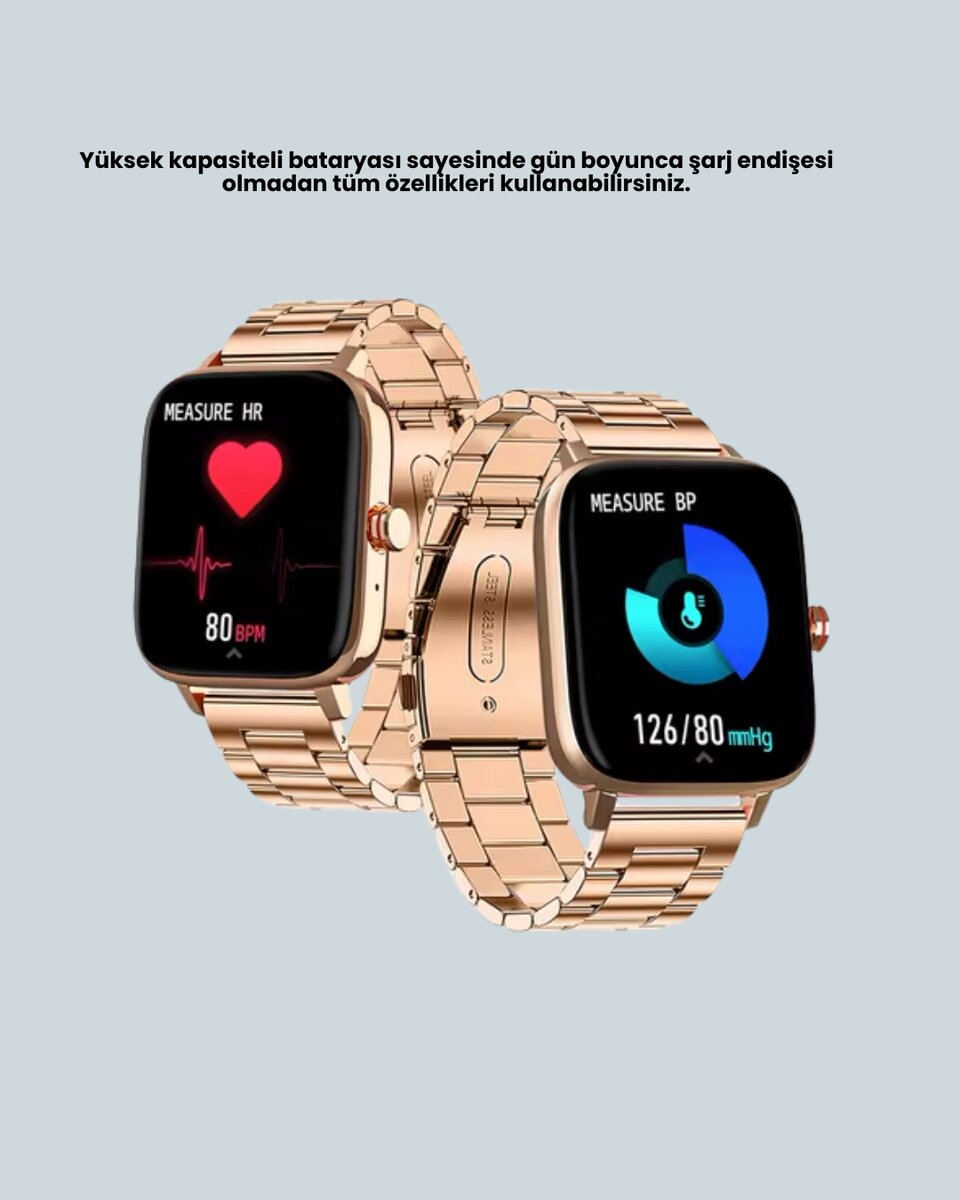 Bluetooth Arama Özellikli Akıllı Saat Uzun Pil Ömürlü
