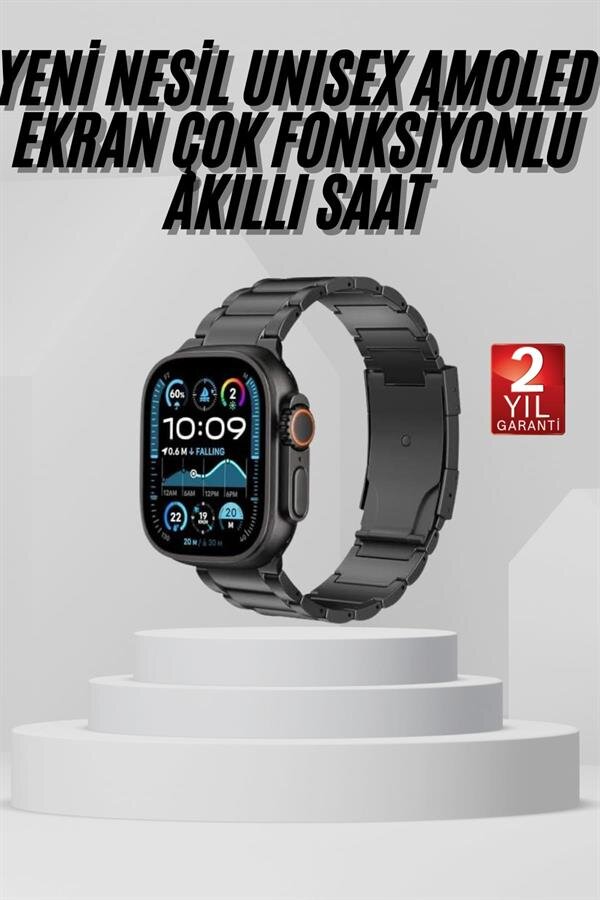 Akıllı Saat Arama Konuşma GPS ve NFC Özelliği 3 Kordonlu Amoled Ekran Akıllı Saat Arama Konuşma GPS ve NFC Özelliği 3 Kordonlu Amoled Ekran