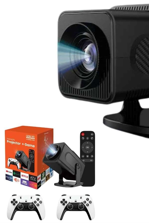 Retro Video Oyunu Konsolu Android Tv El Oyun Konsolu WIFI Taşınabilir Projeksiyon Cihazı Retro Video Oyunu Konsolu Android Tv El Oyun Konsolu WIFI Taşınabilir Projeksiyon Cihazı