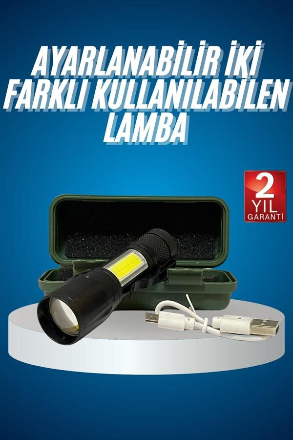 Led Lamba El Feneri Küçük Taşınabilir USB Şarjlı Acil Durum Lambası Led Lamba El Feneri Küçük Taşınabilir USB Şarjlı Acil Durum Lambası