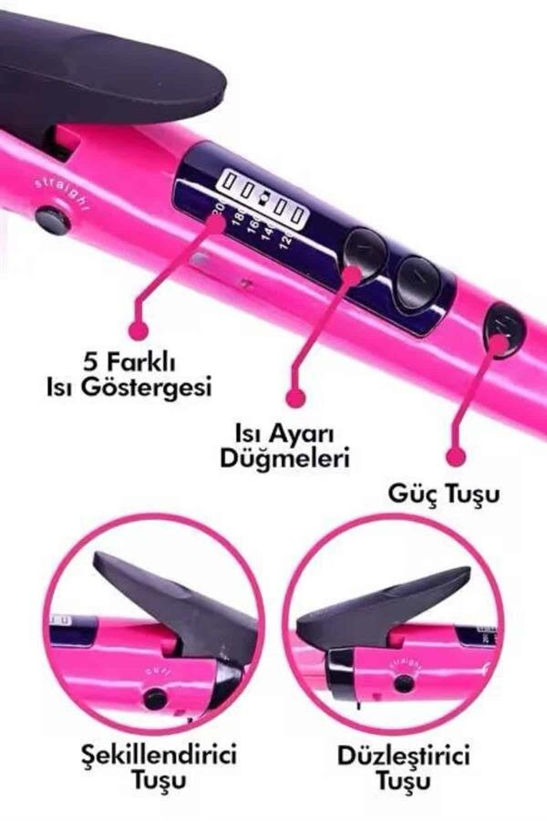 Saç Düzleştirici Şekillendirici Saç Maşası İkili Şekillendirici Isı Ayarlı Saç Düzleştirici Şekillendirici Saç Maşası İkili Şekillendirici Isı Ayarlı