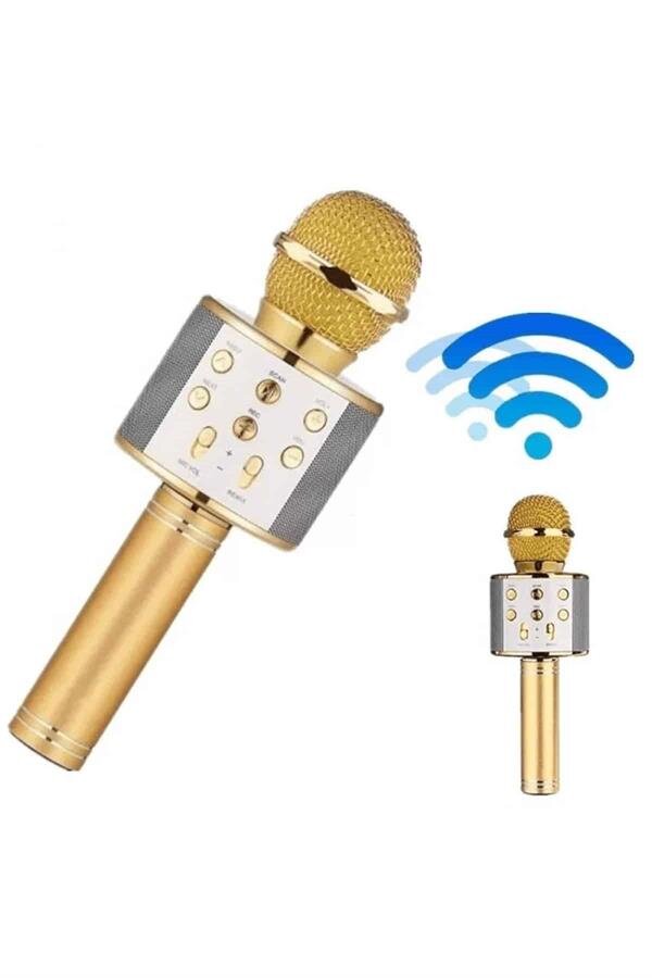 Bluetooth Hoparlör USB AUX SD Kart Kaoroke Mikrofon Uzun Pil Ömrü Bluetooth Hoparlör USB AUX SD Kart Kaoroke Mikrofon Uzun Pil Ömrü