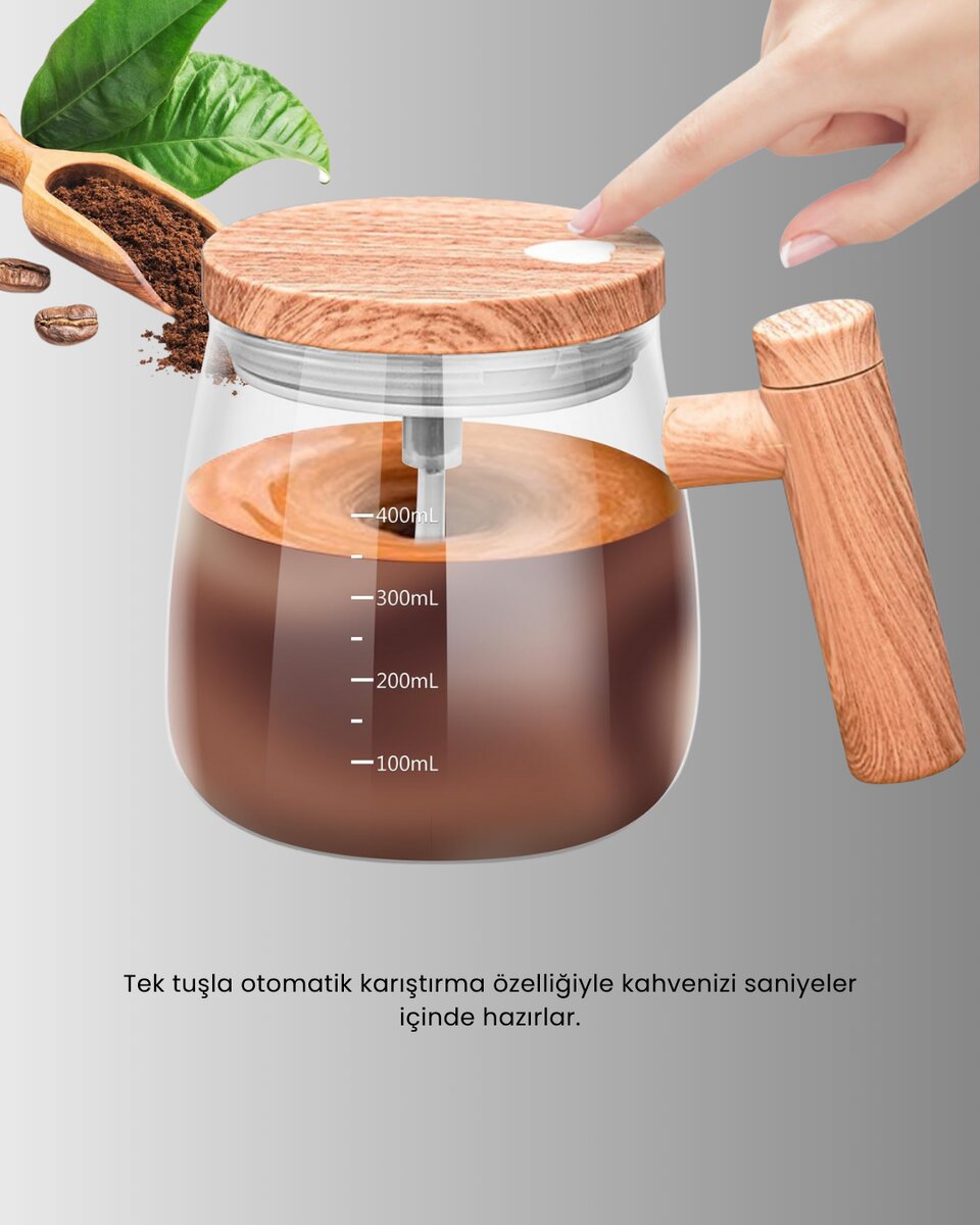 USB Şarjlı Akıllı Karıştırıcı Kupa – Isıtma Altlıklı, IP6 Su Geçirmez USB Şarjlı Akıllı Karıştırıcı Kupa – Isıtma Altlıklı, IP6 Su Geçirmez