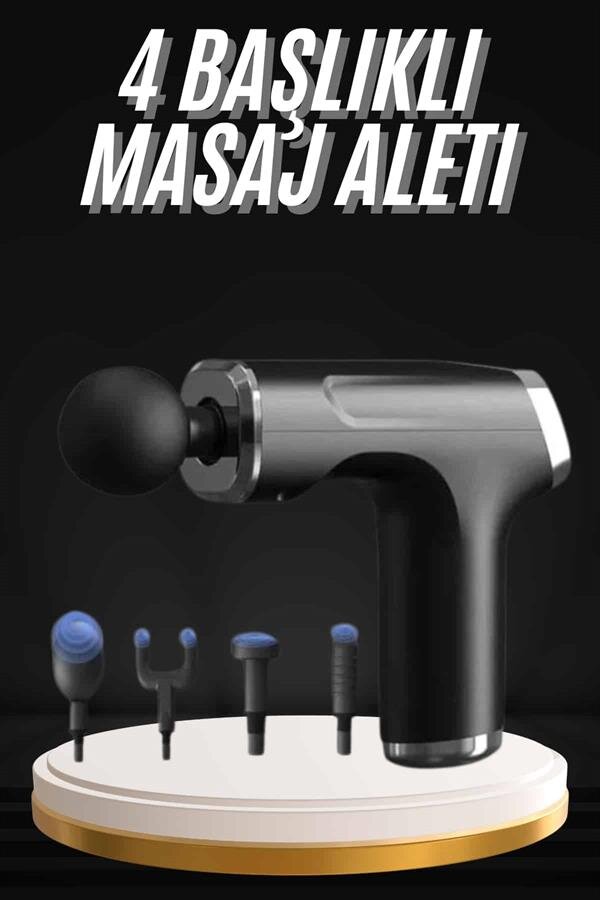 Şarjlı Masaj Tabancası 4 Başlıklı Mini Masaj Tabancası ve Masaj Aleti Şarjlı Masaj Tabancası 4 Başlıklı Mini Masaj Tabancası ve Masaj Aleti