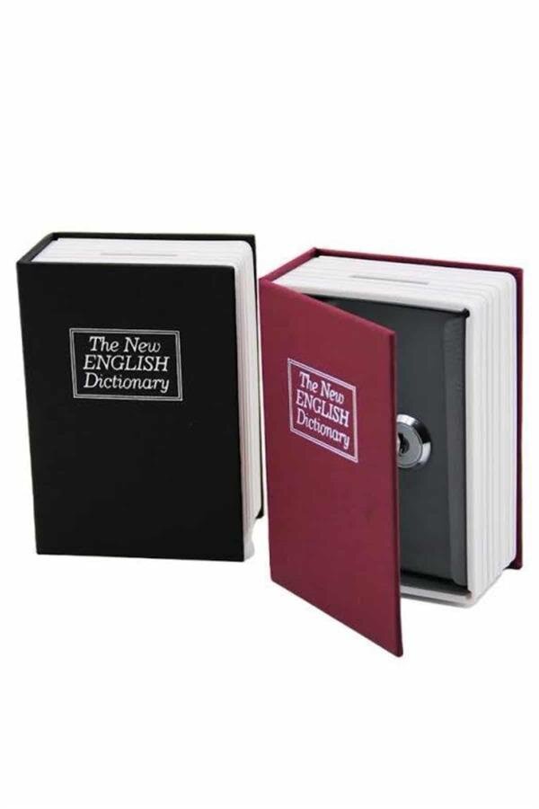 Kitap Görünümlü Gizli Kasa Büyük Boy Anahtarlı Kilitli Para Kasası Kitap Görünümlü Gizli Kasa Büyük Boy Anahtarlı Kilitli Para Kasası