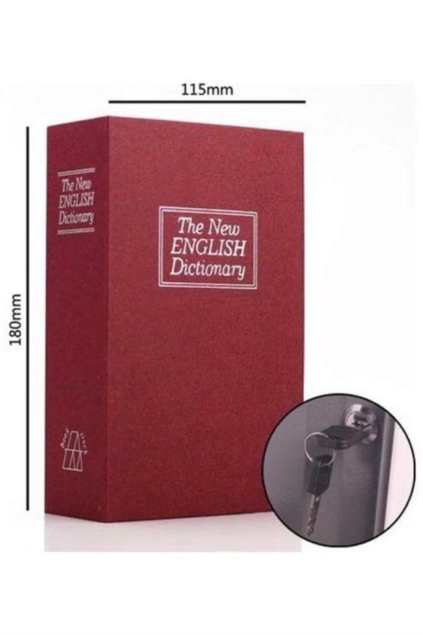 Kitap Görünümlü Gizli Kasa Büyük Boy Anahtarlı Kilitli Para Kasası Kitap Görünümlü Gizli Kasa Büyük Boy Anahtarlı Kilitli Para Kasası