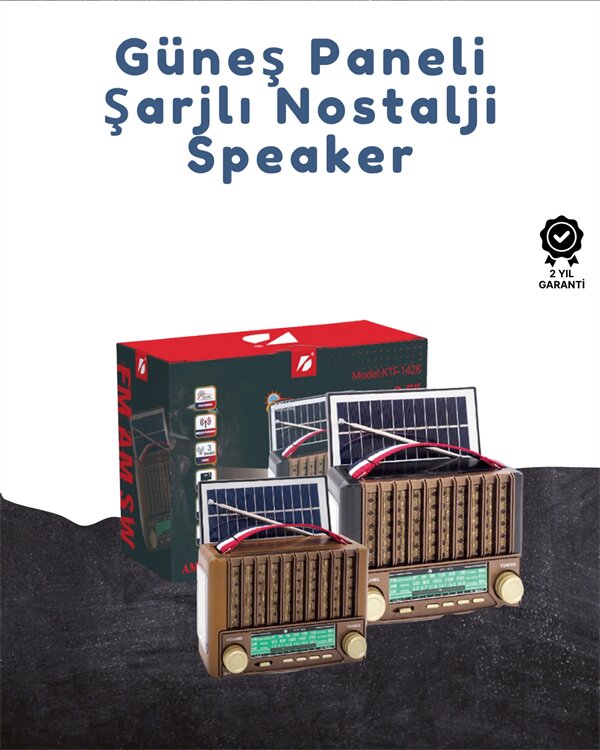 KTF-1428 Taşınabilir Güneş Enerjili Bluetooth Radyo Hoparlör – Şarjlı, Radyo, MP3, AUX Girişli KTF-1428 Taşınabilir Güneş Enerjili Bluetooth Radyo Hoparlör – Şarjlı, Radyo, MP3, AUX Girişli