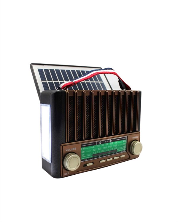 KTF-1428 Güneş Paneli Şarjlı Nostaljik Bluetooth Hoparlör – FM/AM/SW Radyo, USB/SD Desteği, Taşınabilir Tasarım KTF-1428 Güneş Paneli Şarjlı Nostaljik Bluetooth Hoparlör – FM/AM/SW Radyo, USB/SD Desteği, Taşınabilir Tasarım