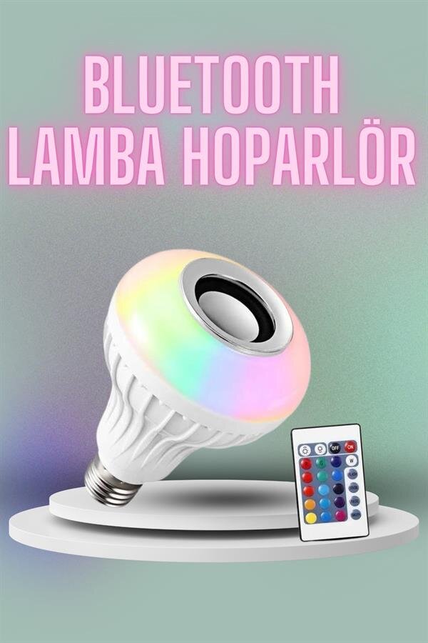 Kumandalı RGB Led Işık Bluetooth Hoparlör Ses Lambası Renkli Ampul Kumandalı RGB Led Işık Bluetooth Hoparlör Ses Lambası Renkli Ampul