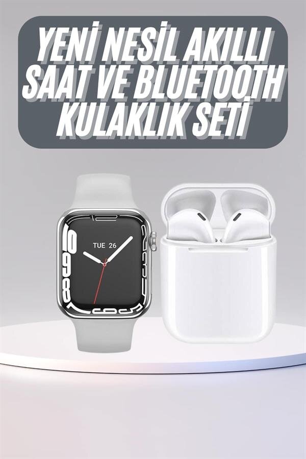 Akıllı Saat Kulaklık Hediyeli Uyku ve Sağlık Takibi Yapabilen Uzun Ömürlü Akıllı Saat Kulaklık Hediyeli Uyku ve Sağlık Takibi Yapabilen Uzun Ömürlü
