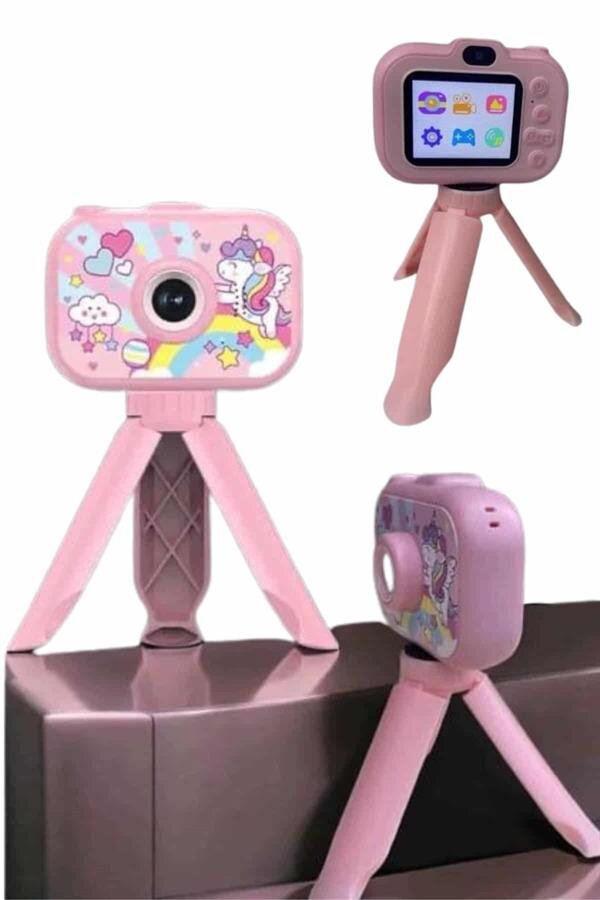Çocuklara Özel Ayaklı Mini Fotoğraf Makinesi Dijital LCD Ekran Çocuklara Özel Ayaklı Mini Fotoğraf Makinesi Dijital LCD Ekran