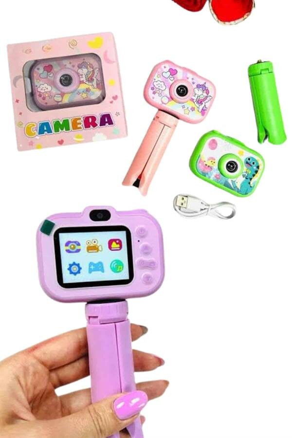 Çocuklara Özel Ayaklı Mini Fotoğraf Makinesi Dijital LCD Ekran Çocuklara Özel Ayaklı Mini Fotoğraf Makinesi Dijital LCD Ekran