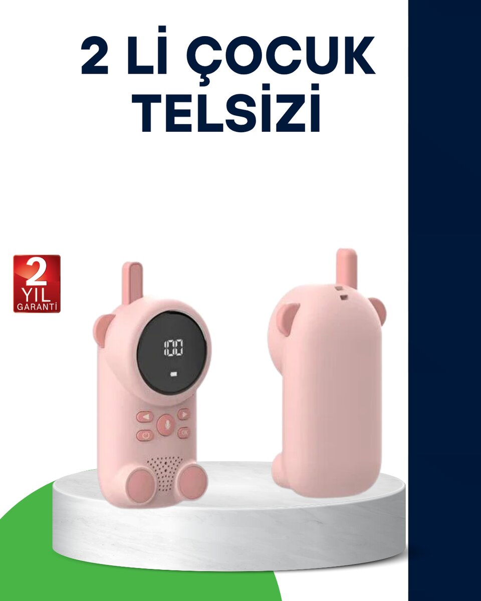 LCD Ekranlı Bebek Telsizi – İki Yönlü Ses, Uzun Menzil, Çocuk Dostu Tasarım LCD Ekranlı Bebek Telsizi – İki Yönlü Ses, Uzun Menzil, Çocuk Dostu Tasarım
