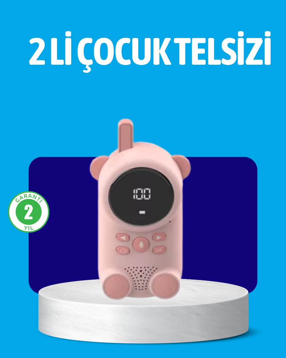 USB Şarjlı Çocuk Telsizi – Renkli Ekran, VOX Modu, Kompakt Tasarım USB Şarjlı Çocuk Telsizi – Renkli Ekran, VOX Modu, Kompakt Tasarım