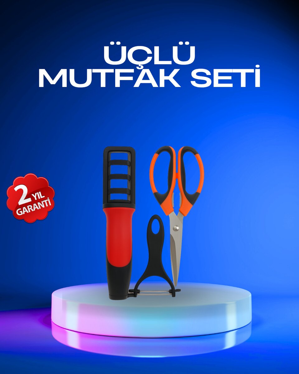 Profesyonel Mutfak Makas Seti – Kesim Makası + Soyacak + Bileyici Profesyonel Mutfak Makas Seti – Kesim Makası + Soyacak + Bileyici