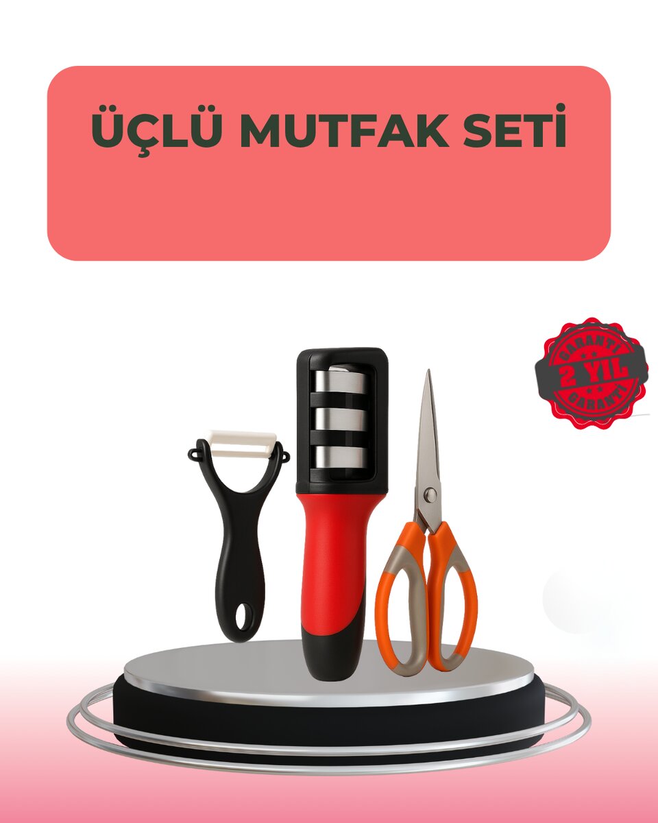 3 Parçalı Çok Fonksiyonlu Mutfak Makas Seti – Paslanmaz Çelik, Ergonomik Tasarım 3 Parçalı Çok Fonksiyonlu Mutfak Makas Seti – Paslanmaz Çelik, Ergonomik Tasarım