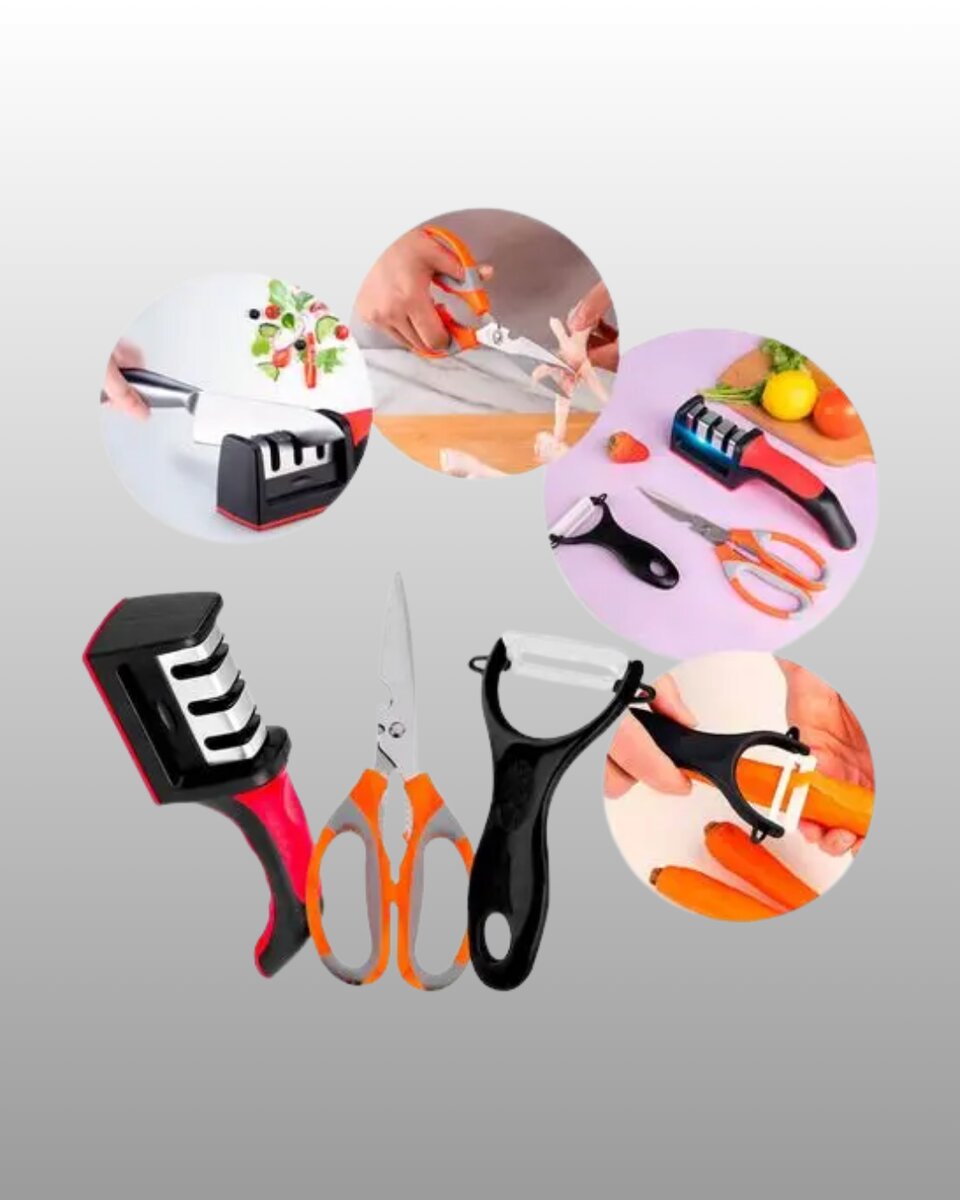3 Parçalı Çok Fonksiyonlu Mutfak Makas Seti – Paslanmaz Çelik, Ergonomik Tasarım 3 Parçalı Çok Fonksiyonlu Mutfak Makas Seti – Paslanmaz Çelik, Ergonomik Tasarım