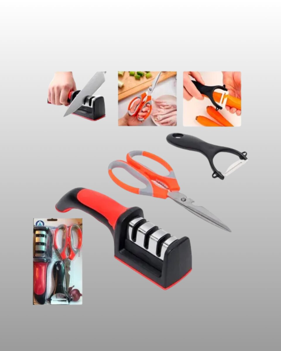 3 Parçalı Çok Fonksiyonlu Mutfak Makas Seti – Paslanmaz Çelik, Ergonomik Tasarım 3 Parçalı Çok Fonksiyonlu Mutfak Makas Seti – Paslanmaz Çelik, Ergonomik Tasarım