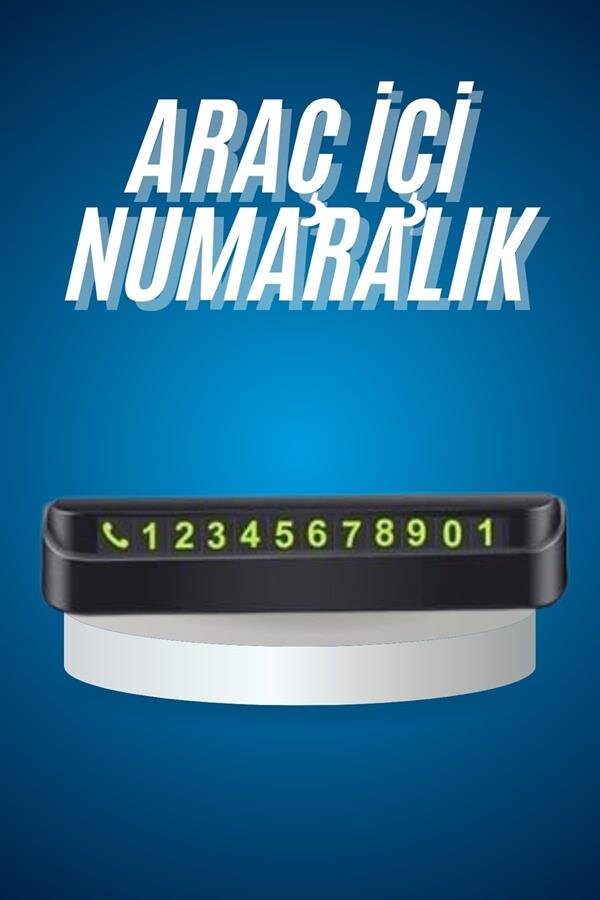 Araç İçi Numaratör Numaralık Oto Cam Kartı Fosforlu Numaratör Araç İçi Numaratör Numaralık Oto Cam Kartı Fosforlu Numaratör