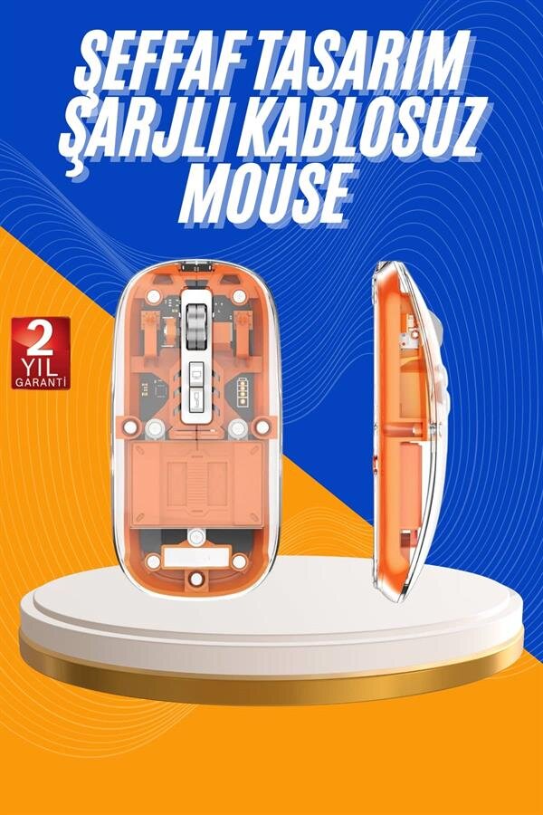 Mouse Fare Kablosuz Mouse Fare Şarjlı Bluetooth Sessiz 5 Tuşlu Şeffaf Mouse Fare Kablosuz Mouse Fare Şarjlı Bluetooth Sessiz 5 Tuşlu Şeffaf