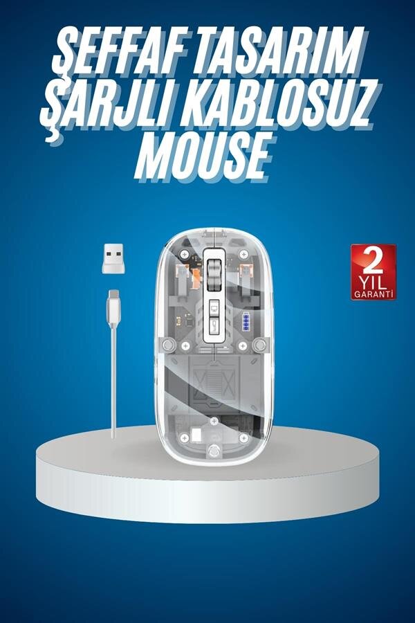 Sessiz Tıklama Çift Modlu Bluetooth Ve Alıcı Şeffaf Mouse Fare Sessiz Tıklama Çift Modlu Bluetooth Ve Alıcı Şeffaf Mouse Fare