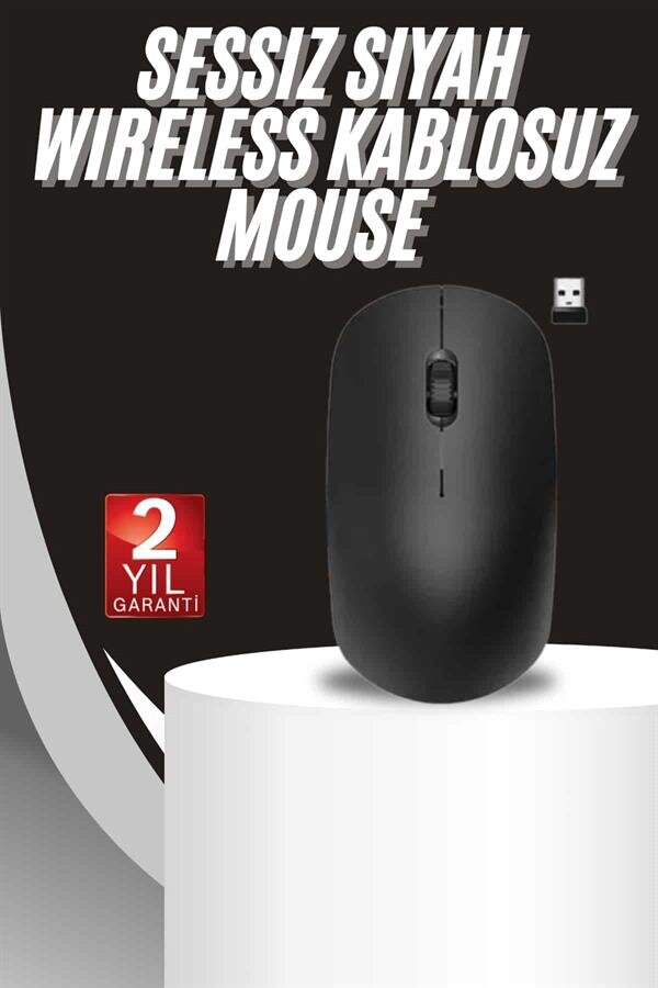 Ergonomik Tasarım Kablosuz Siyah Mouse Hassas Uzun Ömürlü Ergonomik Tasarım Kablosuz Siyah Mouse Hassas Uzun Ömürlü