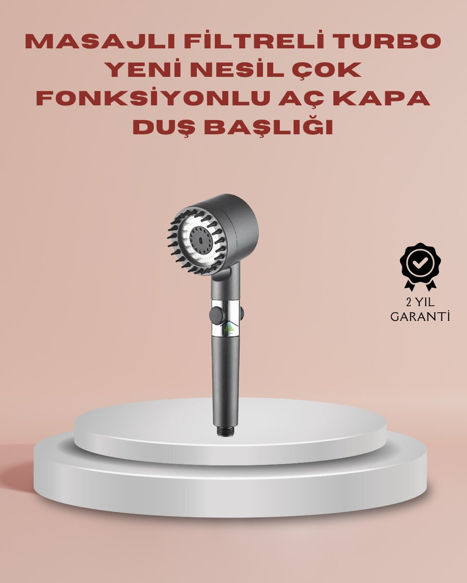 Filtreli Masaj Özellikli Duş Başlığı Aç Kapa Tuşlu Filtreli Masaj Özellikli Duş Başlığı Aç Kapa Tuşlu