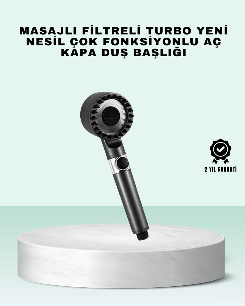 Aç Kapa Tuşlu Filtreli Duş Başlığı Yeni Nesil Tasarım Aç Kapa Tuşlu Filtreli Duş Başlığı Yeni Nesil Tasarım