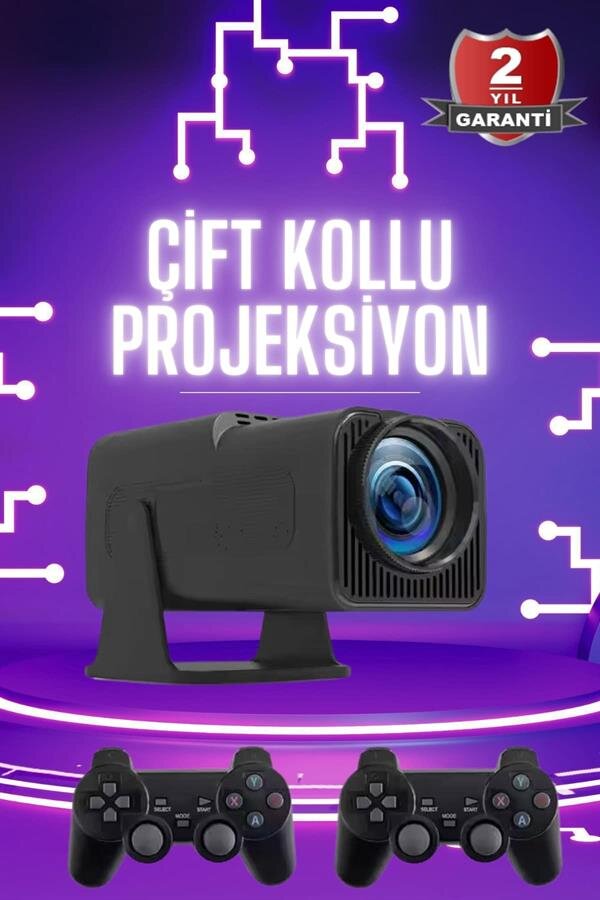 Çift Kollu Projeksiyon Taşınabilir Game Projektör Full Hd 1080P 4k Projeksiyon Gamepad Çift Kollu Projeksiyon Taşınabilir Game Projektör Full Hd 1080P 4k Projeksiyon Gamepad