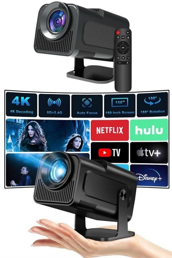 Projektör Siyah Android Taşınabilir Sinema Projeksiyon Wifi Destekli En Güncel Sürüm Akıllı Projektör Siyah Android Taşınabilir Sinema Projeksiyon Wifi Destekli En Güncel Sürüm Akıllı