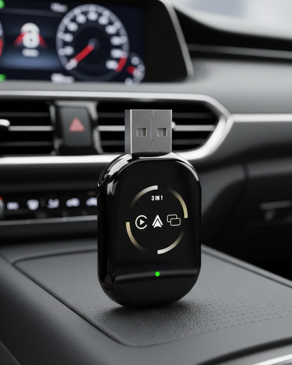 Kablosuz CarPlay Android Auto Adaptörü Otomatik Eşleşme Kablosuz CarPlay Android Auto Adaptörü Otomatik Eşleşme