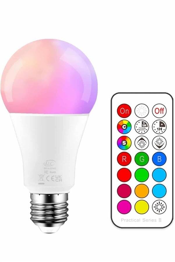Ambiyans Aydınlatma RGB Led Lamba Kumandalı Renk Değiştirebilen Ambiyans Aydınlatma RGB Led Lamba Kumandalı Renk Değiştirebilen