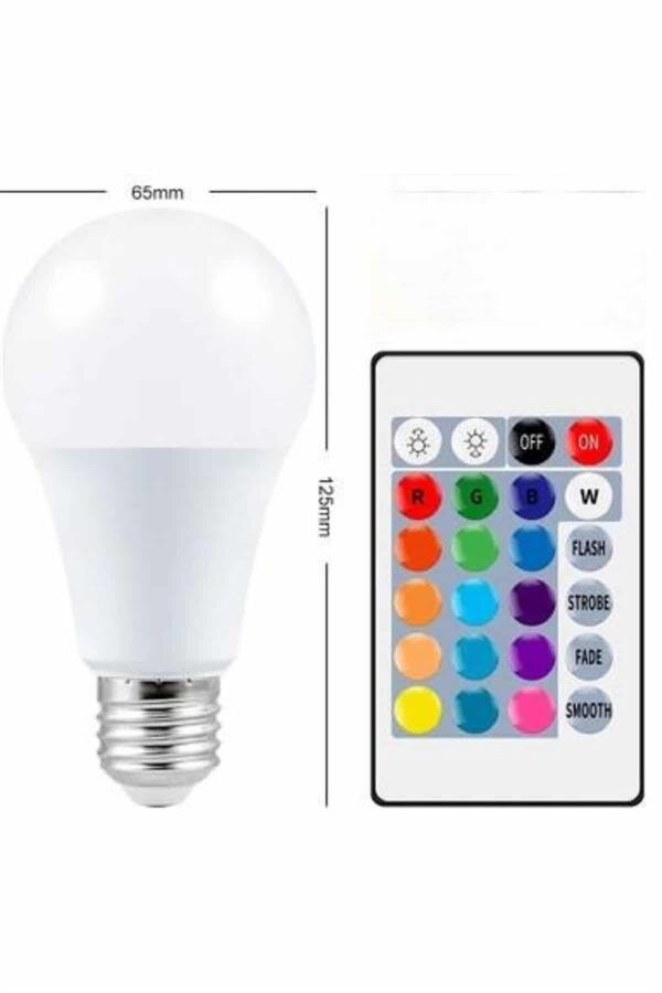 Ambiyans Aydınlatma RGB Led Lamba Kumandalı Renk Değiştirebilen Ambiyans Aydınlatma RGB Led Lamba Kumandalı Renk Değiştirebilen