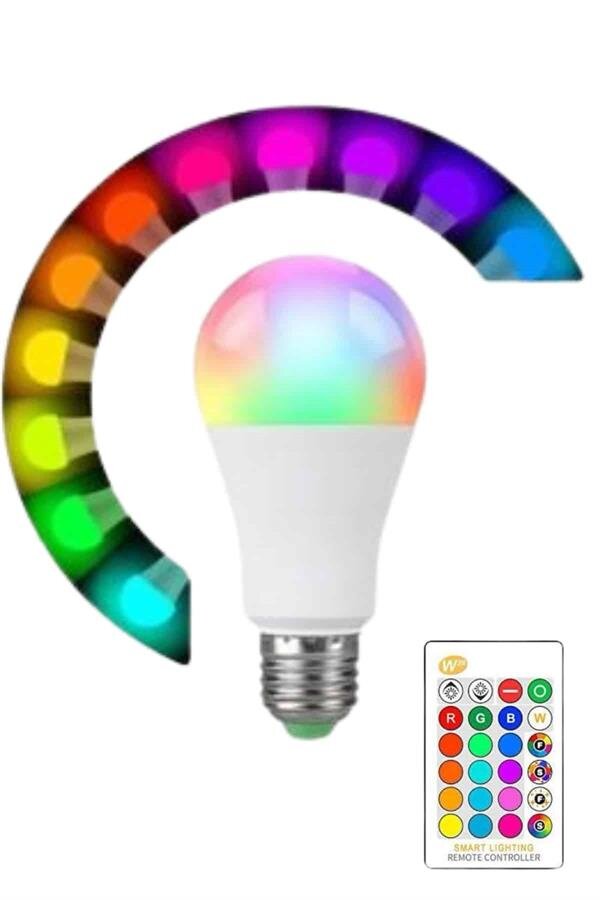 Akıllı RGB Led Ampul Led Uzaktan Kumandalı Renk Değiştiren Ampul Akıllı RGB Led Ampul Led Uzaktan Kumandalı Renk Değiştiren Ampul