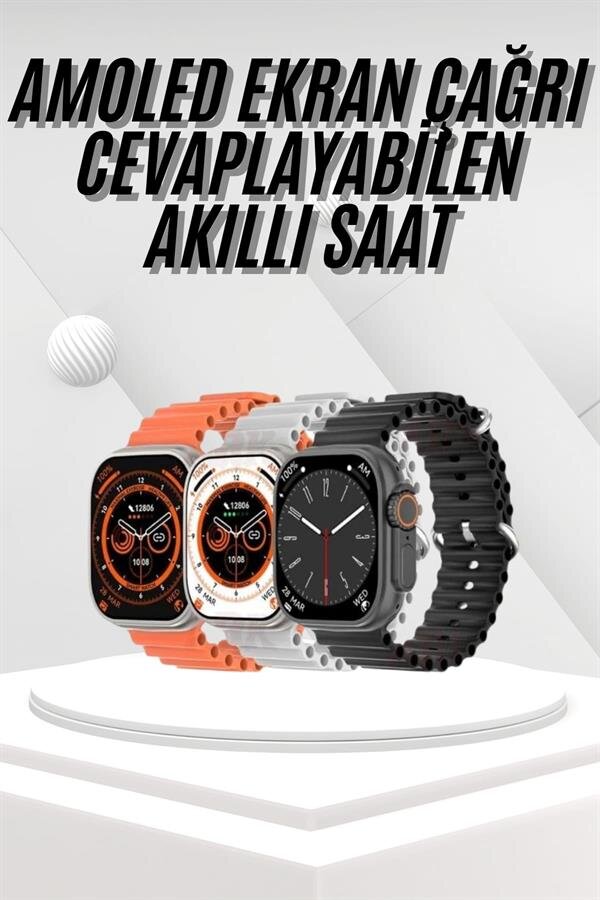 Akıllı Saat Bleutooth Bağlantılı Akıllı Saat Amoled Ekran 49 MM Akıllı Saat Bleutooth Bağlantılı Akıllı Saat Amoled Ekran 49 MM
