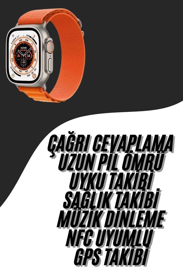 Ultra Max Kordon Kilitli Akıllı Saat Amoled Ekran Titreşimli Çağrı Cevaplayabilen Ultra Max Kordon Kilitli Akıllı Saat Amoled Ekran Titreşimli Çağrı Cevaplayabilen