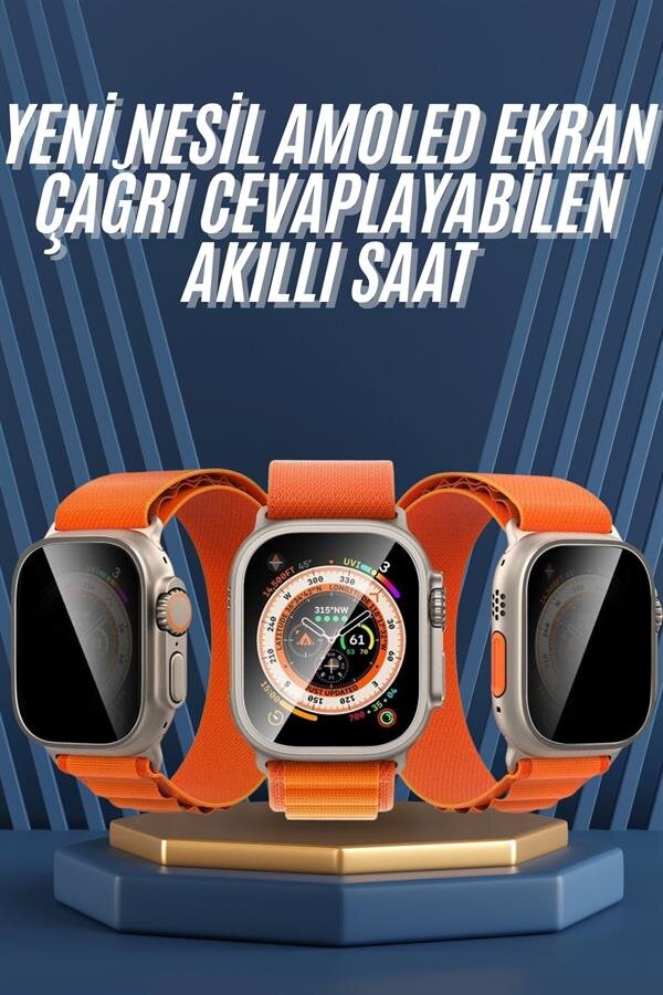 Ultra Max Kordon Kilitli Akıllı Saat Amoled Ekran Titreşimli Çağrı Cevaplayabilen Ultra Max Kordon Kilitli Akıllı Saat Amoled Ekran Titreşimli Çağrı Cevaplayabilen