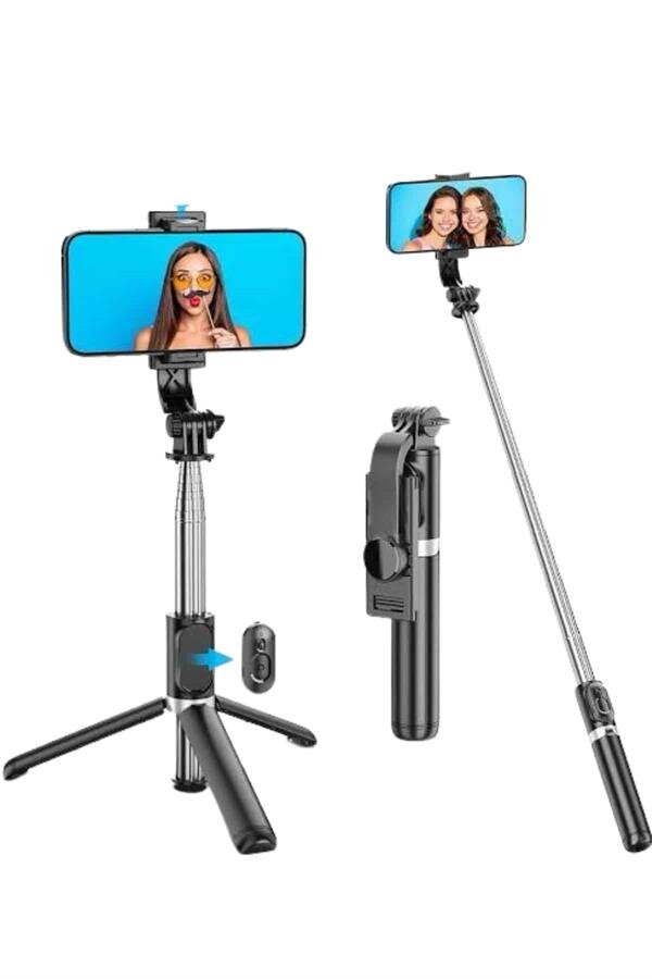 Tripod Selfie Çubuğu Bluetooth Kumandalı Kablosuz Led Işıklı Tripod Selfie Çubuğu Bluetooth Kumandalı Kablosuz Led Işıklı
