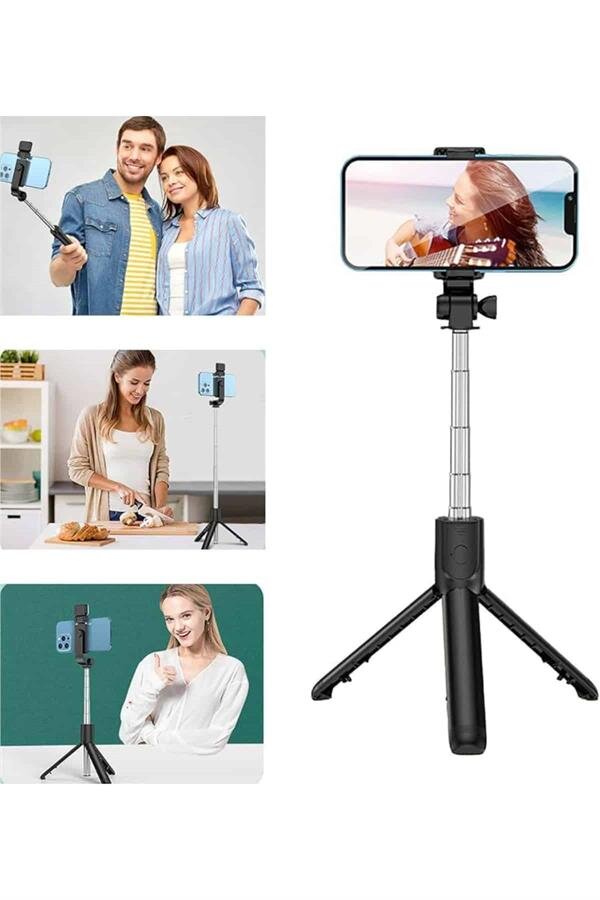 Cep Telefonu Tripod Standı Manyetik Selfie Sopa Bluetooth Uzaktan Kumandalı Cep Telefonu Tripod Standı Manyetik Selfie Sopa Bluetooth Uzaktan Kumandalı