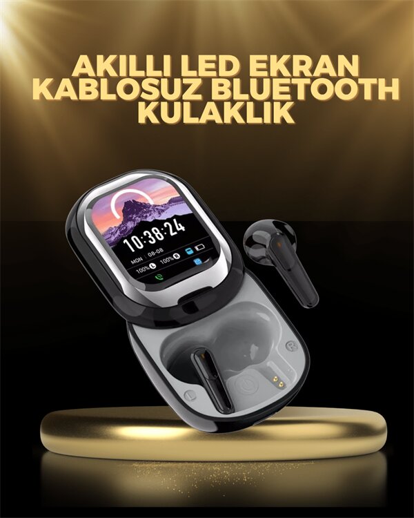 Kişiselleştirilebilir LED Ekranlı Bluetooth Kulaklık – Oyun &amp; Müzik Modlu