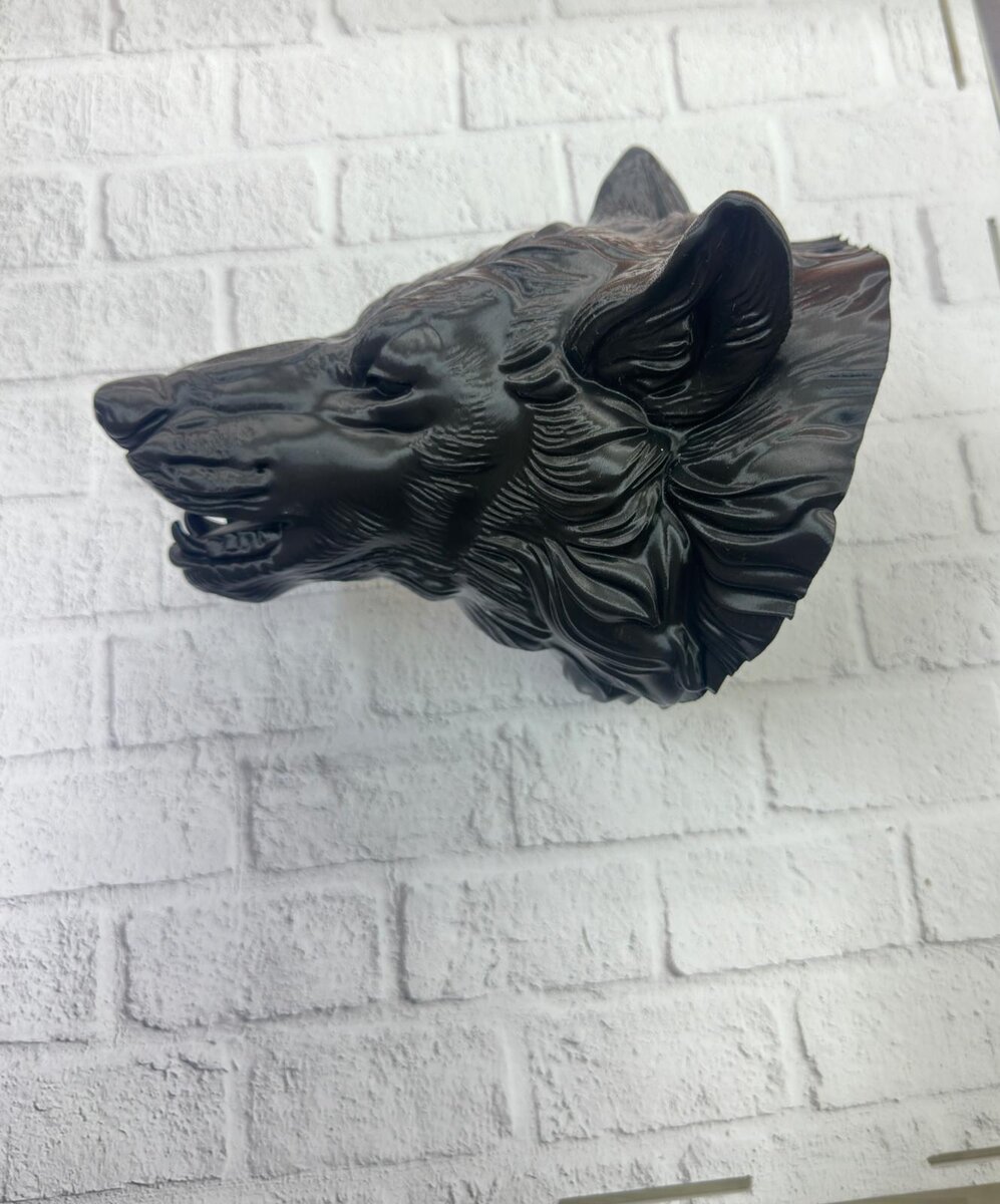 Dekoratif Asılabilir Siyah Ayı Başı 3D Duvar Heykeli 25x19 cm