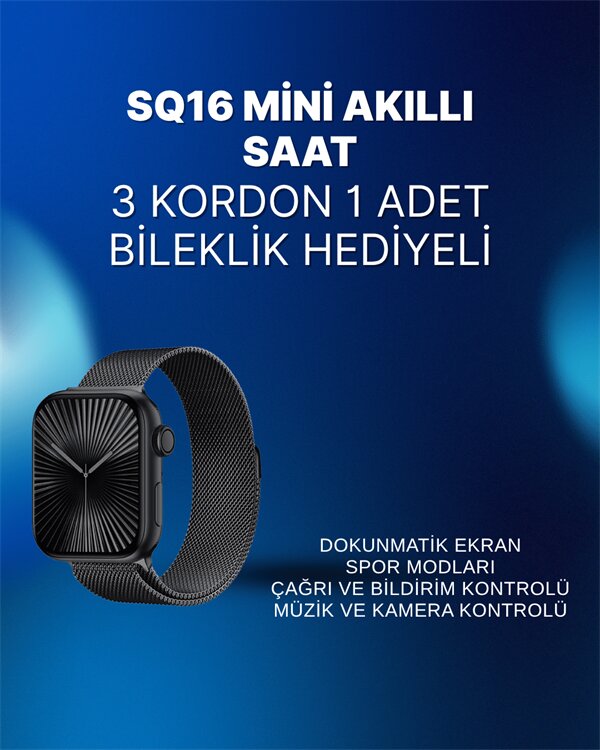 Mini Series 10 Akıllı Saat | 3 Kordon + Bileklik Hediyeli, Tüm Telefonlarla Uyumlu Mini Series 10 Akıllı Saat | 3 Kordon + Bileklik Hediyeli, Tüm Telefonlarla Uyumlu