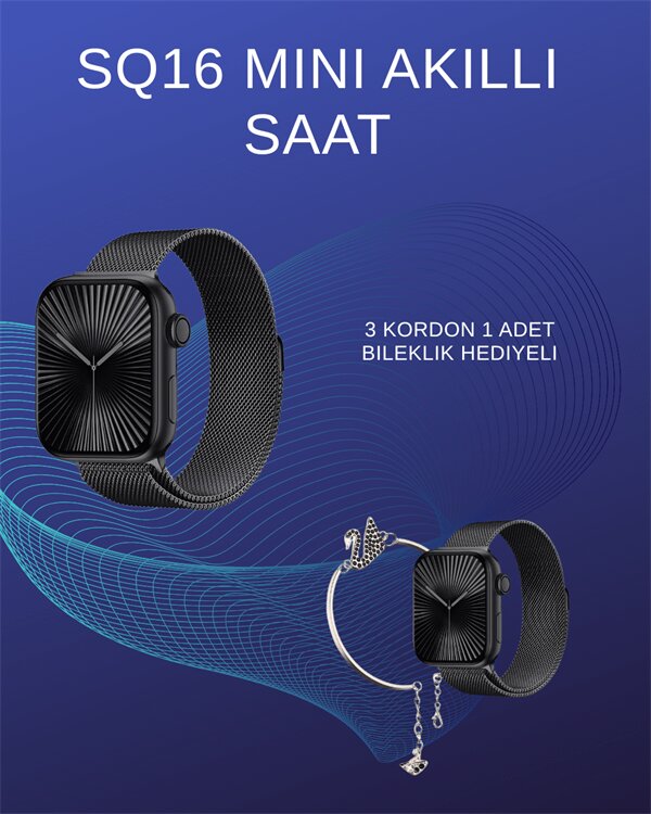 SQ-16 Mini Series 10 Akıllı Saat | Spor Modları, Bildirim ve Müzik Kontrolü SQ-16 Mini Series 10 Akıllı Saat | Spor Modları, Bildirim ve Müzik Kontrolü